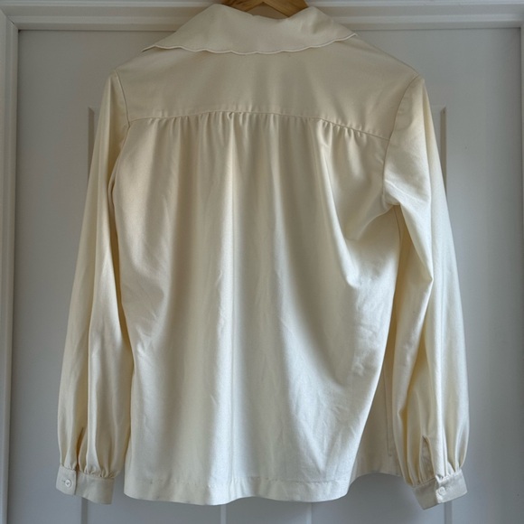 Vintage Koret of California Cream Satin Blouse - Picture 5 of 9